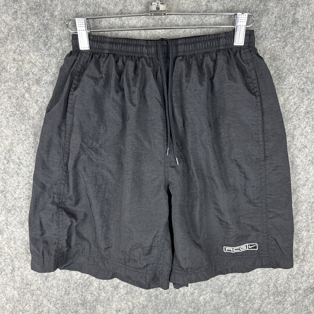 Nike ACG Shorts Women's Small 4-5 Black Mesh Lined Nylon Swim Soccer Breathable